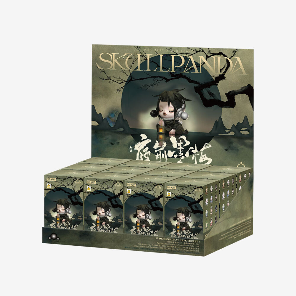 POP MART surprise toy with collectible figure SKULLPANDA The Ink Plum Blossom series (SPB-01)