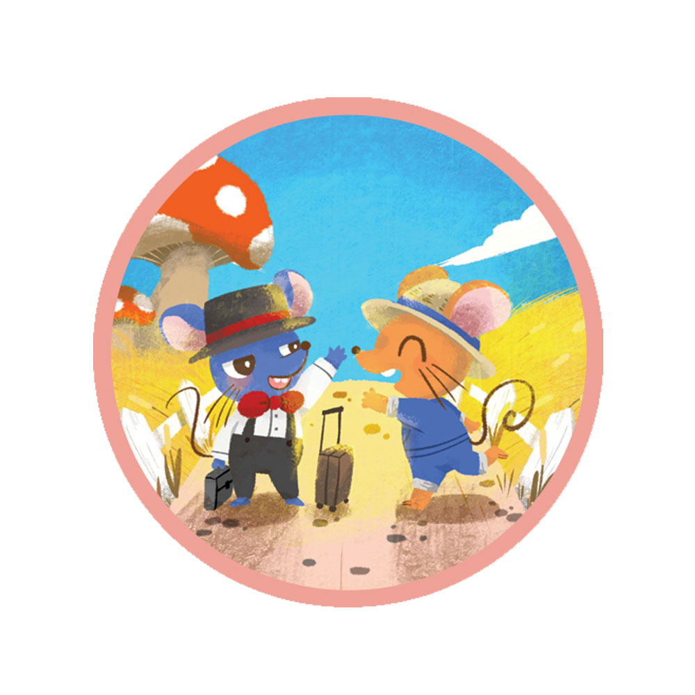 Аудіоказка з проєктором AMBO FUNTAMIN Міське та сільське мишеня (AF6339CC)