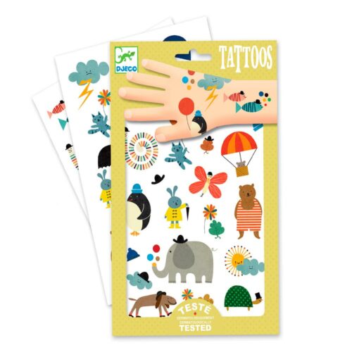 Набор наклеек на тело DJECO Забавные маленькие картинки (DJ09579)