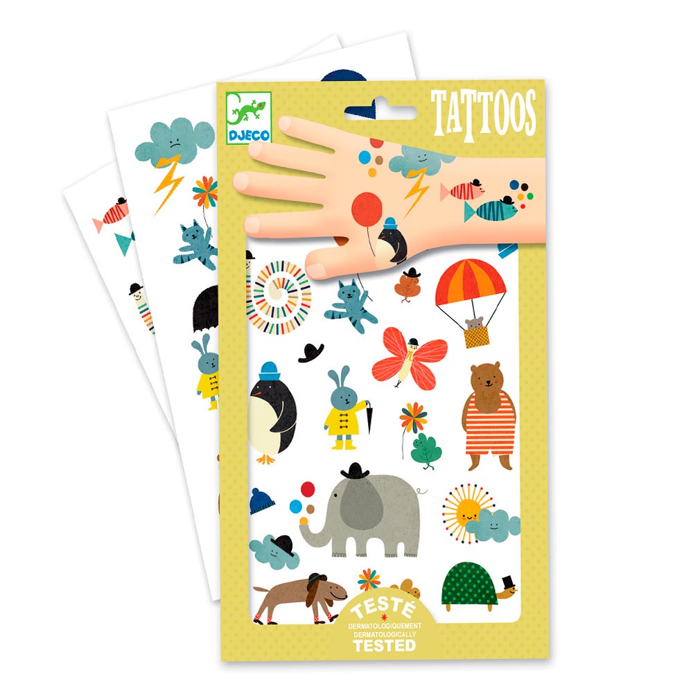 Набор наклеек на тело DJECO Забавные маленькие картинки (DJ09579)