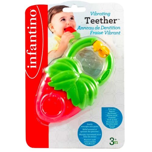 Teether INFANTINO with vibration Strawberry (216429I)